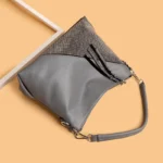 Rhinestone splicing soft leather shoulder tote bag - Image 14