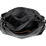 Rhinestone splicing soft leather shoulder tote bag - Image 9