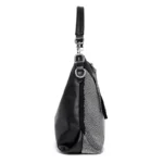 Rhinestone splicing soft leather shoulder tote bag - Image 2