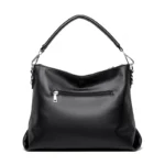 Rhinestone splicing soft leather shoulder tote bag - Image 3