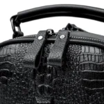 Round pattern croc embossed designer bag - Image 5