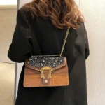 Sequined flap designer chain bag - Image 8