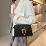 Sequined flap designer chain bag - Image 10