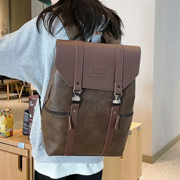 Vintage style premium leather backpack - Image 2