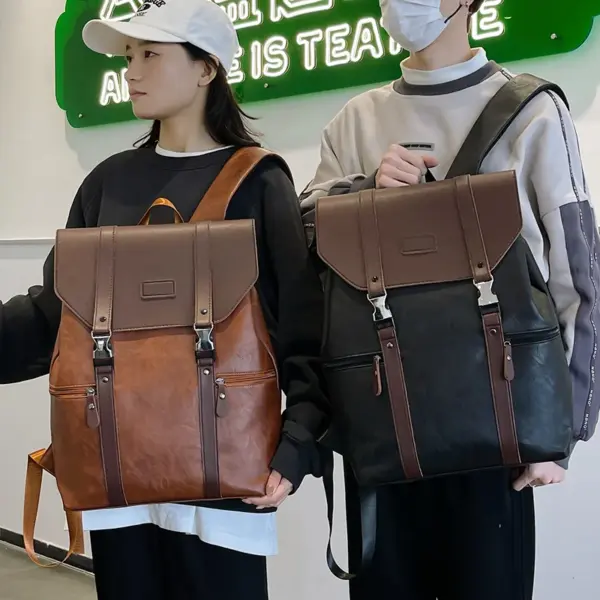 Vintage style premium leather backpack - Image 7