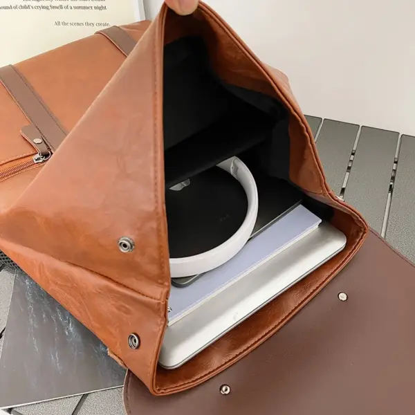 Vintage style premium leather backpack - Image 14