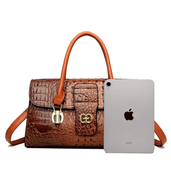 Women luxury crocodile pattern designer tote bag - Image 3