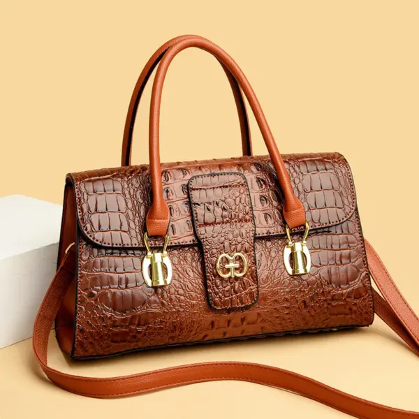 Women luxury crocodile pattern designer tote bag - Image 13