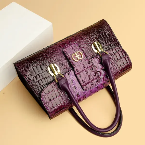 Women luxury crocodile pattern designer tote bag - Image 14