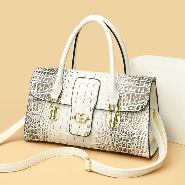 Women luxury crocodile pattern designer tote bag - Image 18