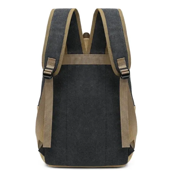 Contrast color high quality canvas backpack - Image 8