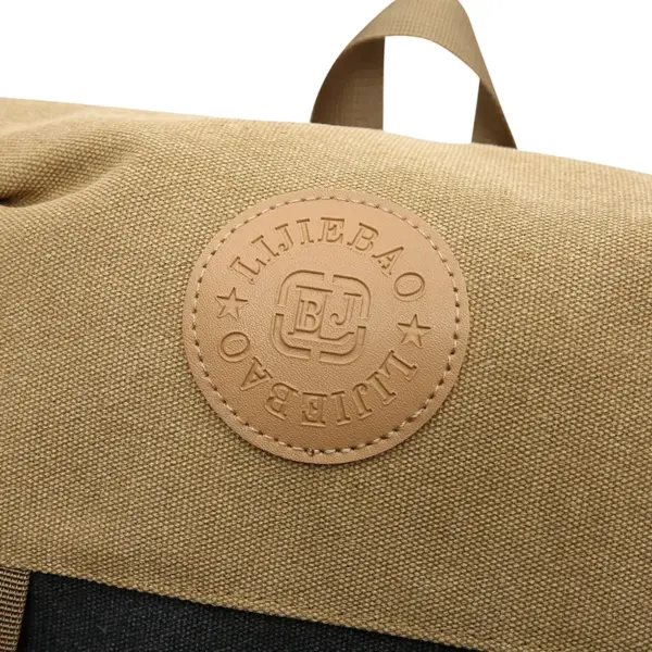 Contrast color high quality canvas backpack - Image 9