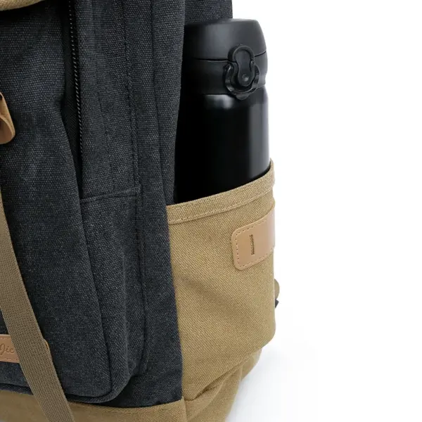 Contrast color high quality canvas backpack - Image 10