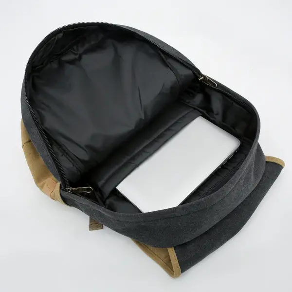 Contrast color high quality canvas backpack - Image 12