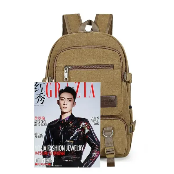 Large capacity canvas multifunctional backpack - Image 10