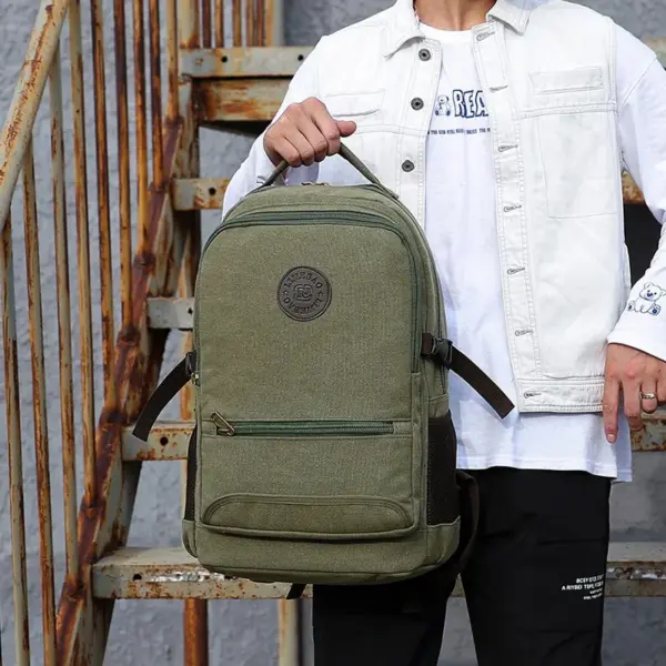 Large capacity multi functional canvas backpack - Image 9