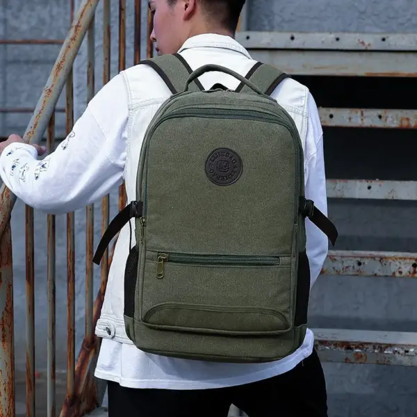 Large capacity multi functional canvas backpack - Image 11