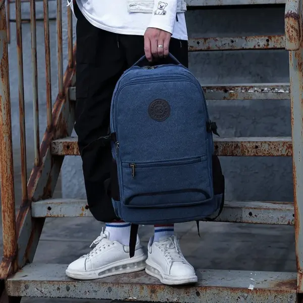 Large capacity multi functional canvas backpack - Image 12