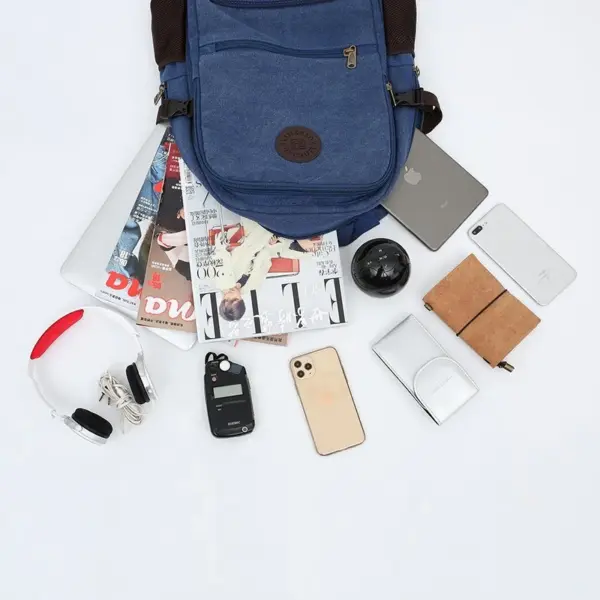 Large capacity multi functional canvas backpack - Image 17
