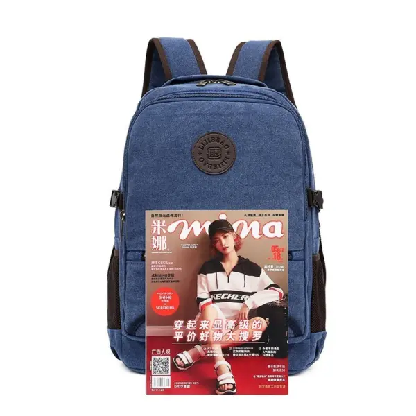 Large capacity multi functional canvas backpack - Image 2