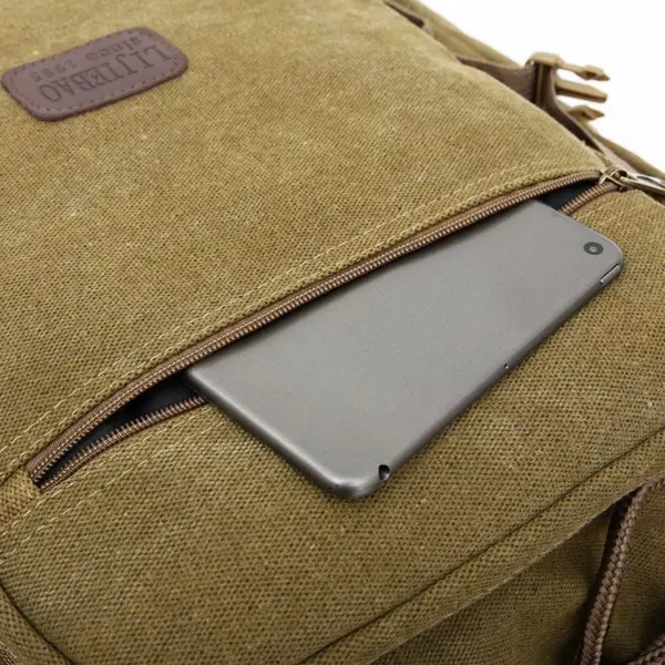 Large capacity outdoor hiking canvas backpack - Image 6