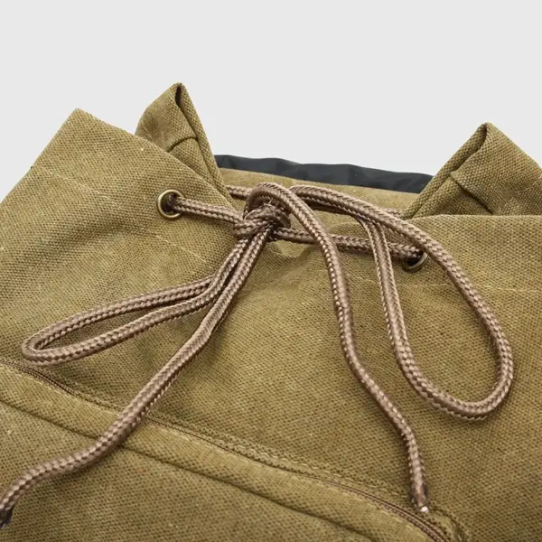 Large capacity outdoor hiking canvas backpack - Image 7