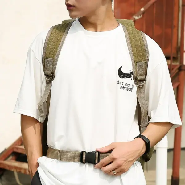 Large capacity outdoor hiking canvas backpack - Image 12