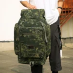 Large capacity outdoor hiking canvas backpack - Image 16