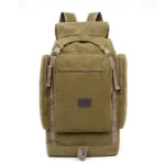 Large capacity outdoor hiking canvas backpack