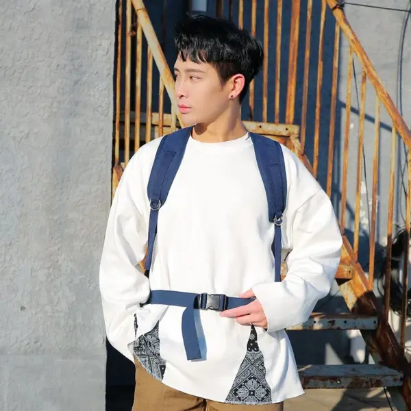 Large capacity outdoor multi functional canvas backpack - Image 8