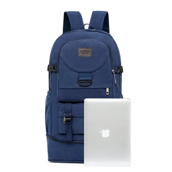 Large capacity outdoor multi functional canvas backpack - Image 10