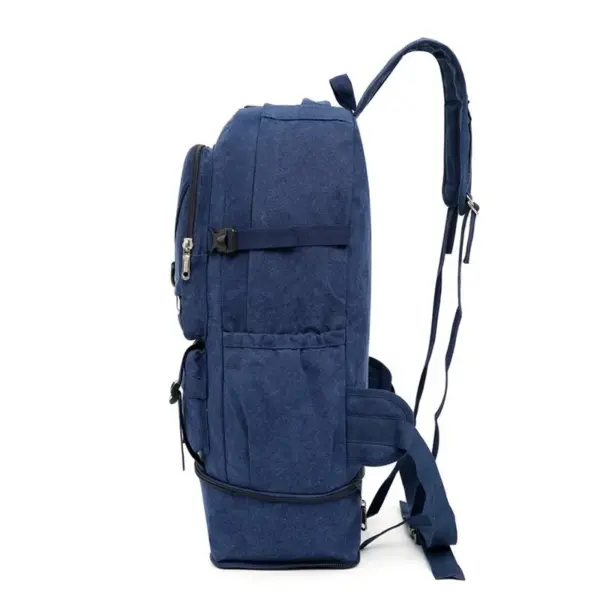 Large capacity outdoor multi functional canvas backpack - Image 11