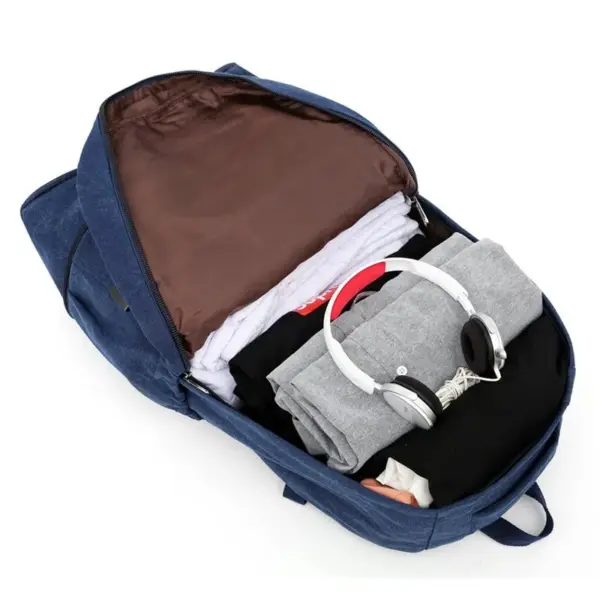 Large capacity outdoor multi functional canvas backpack - Image 14