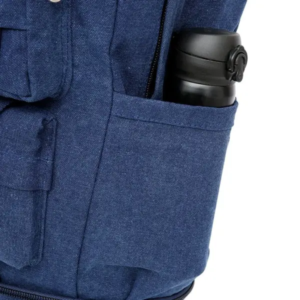 Large capacity outdoor multi functional canvas backpack - Image 18