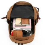 Large capacity outdoor vintage canvas backpack - Image 6