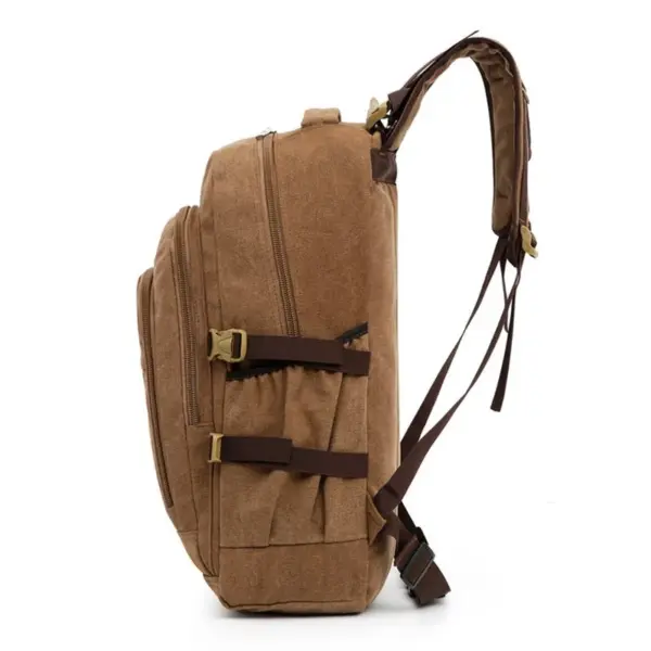Large capacity outdoor vintage canvas backpack - Image 3