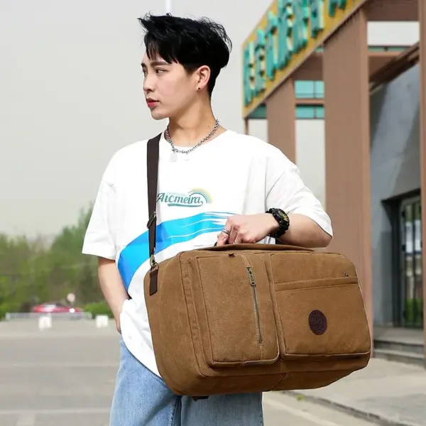 Large capacity premium canvas backpack - Image 10