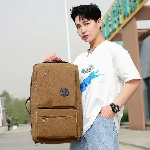 Large capacity premium canvas backpack - Image 11