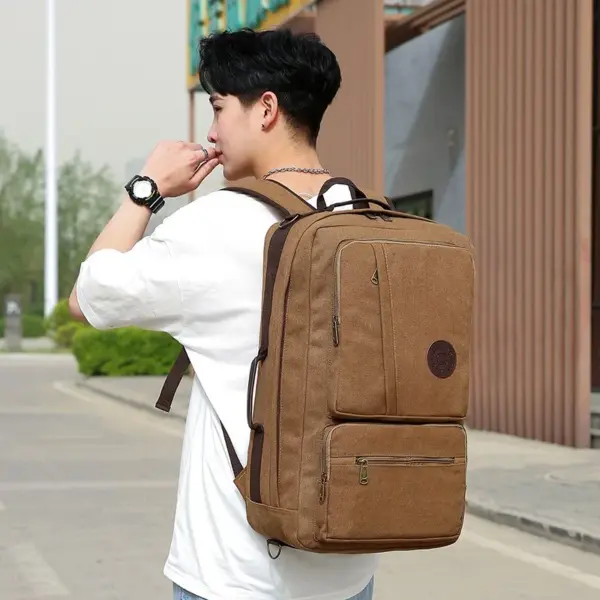 Large capacity premium canvas backpack - Image 12