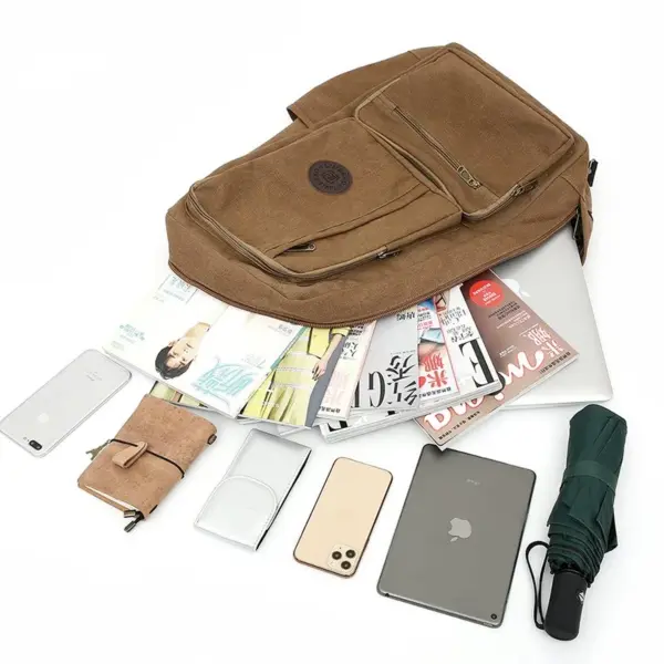Large capacity premium canvas backpack - Image 19