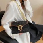 Luxury crocodile pattern vintage chain bag - Image 6