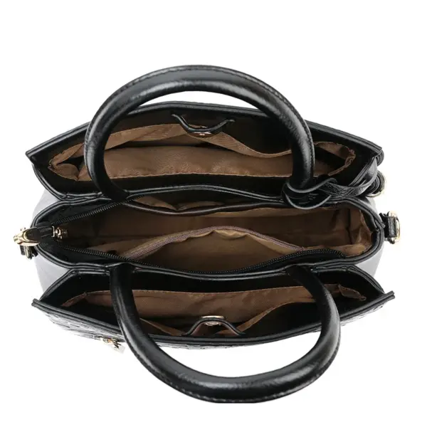 Luxury flower embossed vintage designer tote bag - Image 3