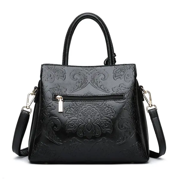 Luxury flower embossed vintage designer tote bag - Image 6