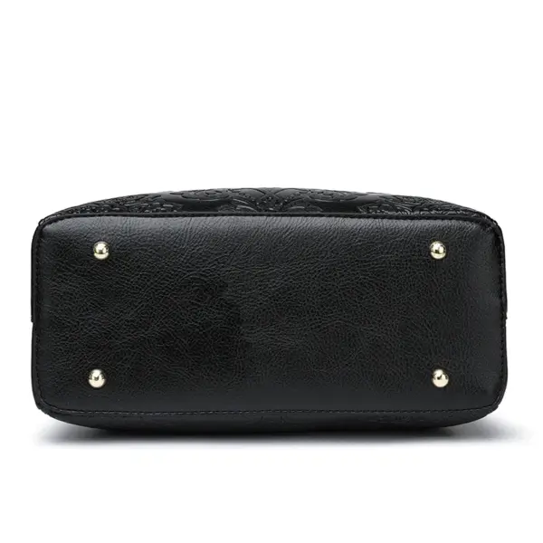 Luxury flower embossed vintage designer tote bag - Image 7