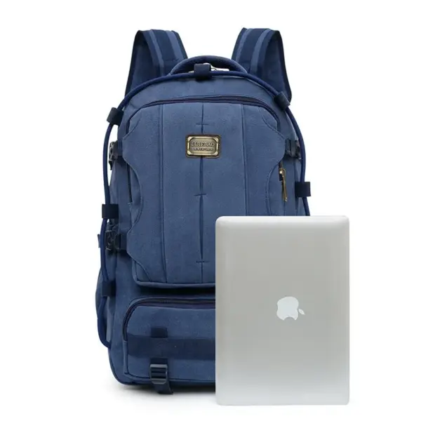 Multi functional outdoor large capacity canvas backpack - Image 9