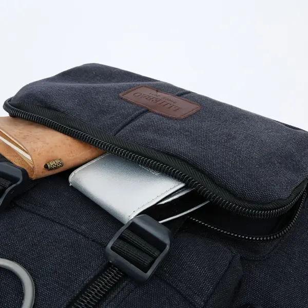 Multifunctional canvas large capacity backpack - Image 16