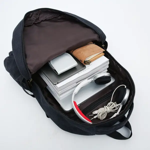 Multifunctional canvas large capacity backpack - Image 20