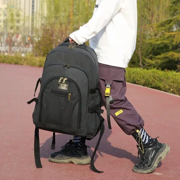 Outdoor canvas large capacity premium backpack - Image 4