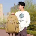 Outdoor canvas large capacity premium backpack - Image 6