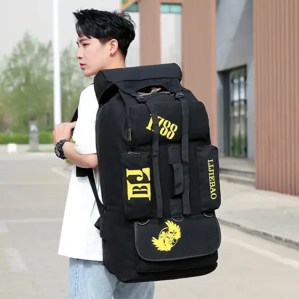 Outdoor hiking large capacity canvas backpack - Image 9